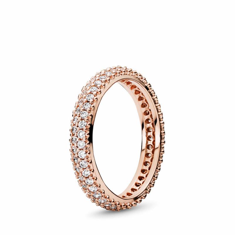 Pandora Rose™ Inspiration Within Stackable Ring Ireland - Pandora Rose/Cubic Zirconia - 590462DRJ